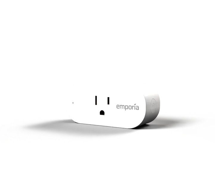 One white Emporia Smart Plug with US outlet